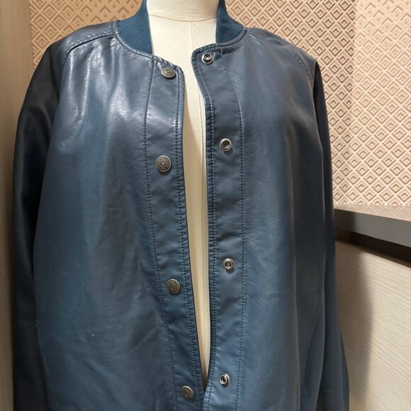 We the Free Vegan Wild Rose Vegan Leather Bomber - Picture 2 of 13